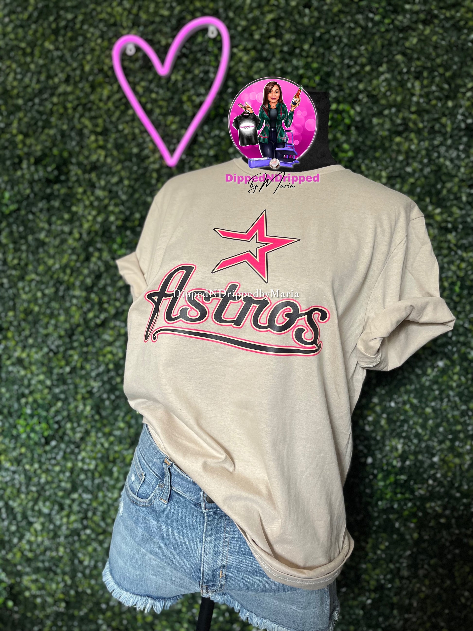 Pink astros tee – Dippedndrippedbymaria