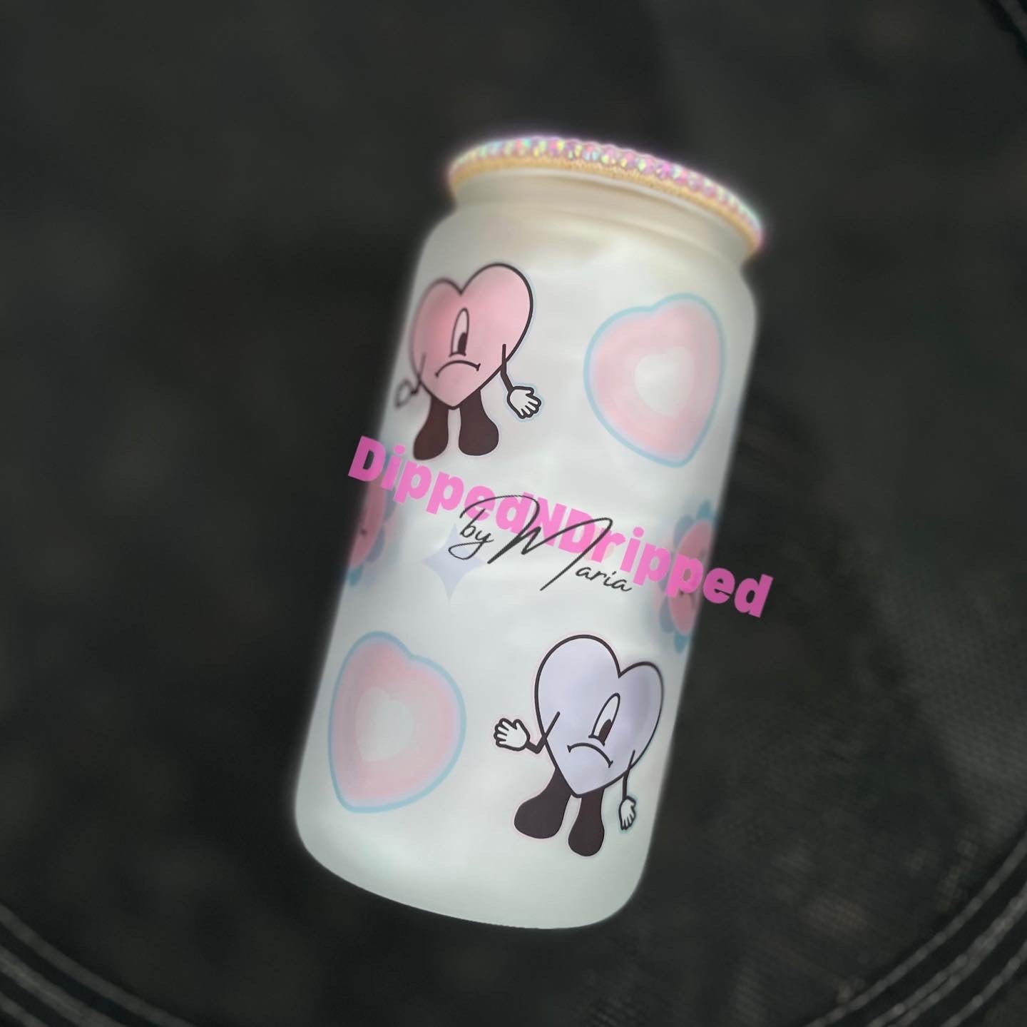 Pink Heart BB Glass