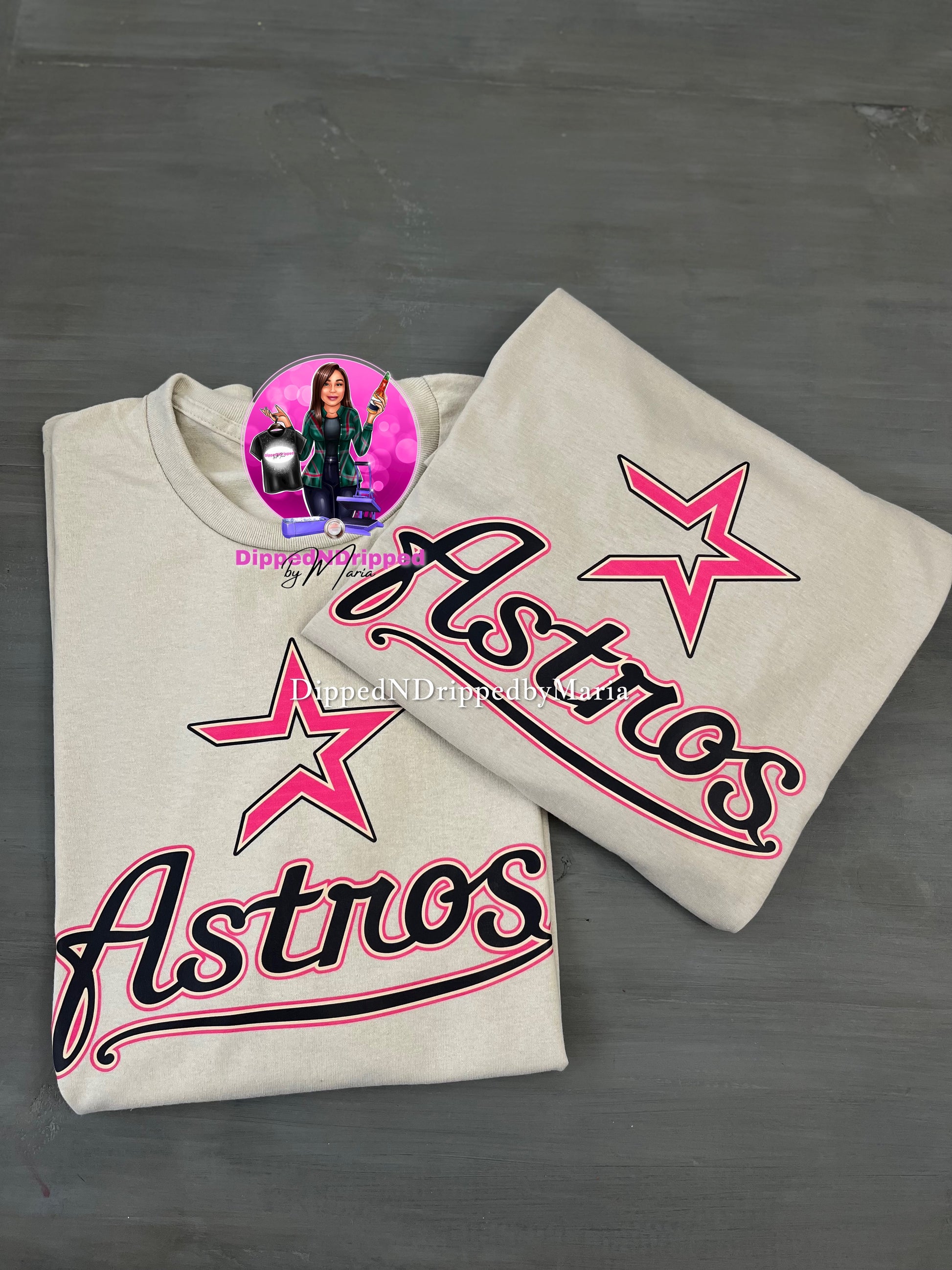 Pink astros tee