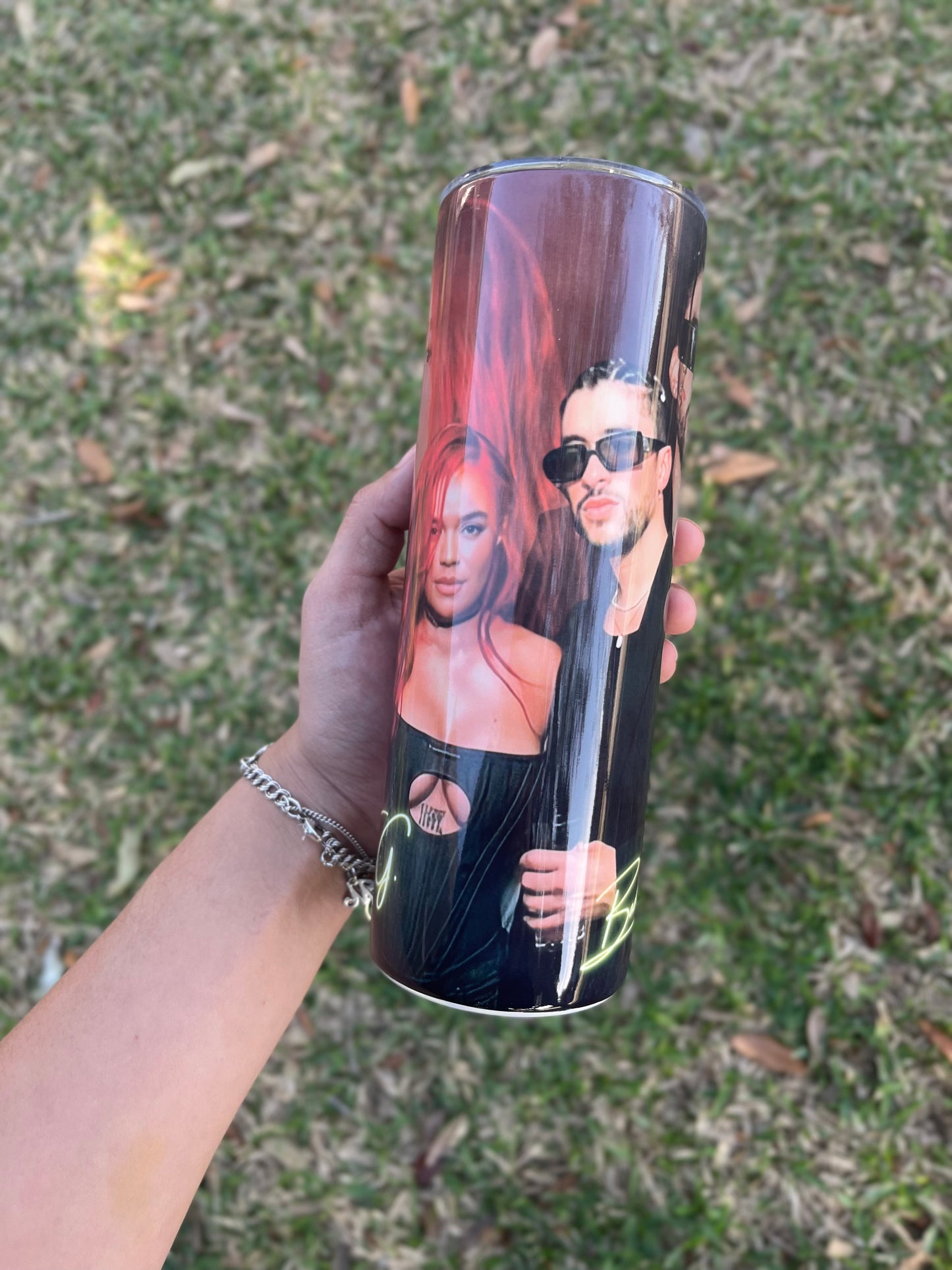 Karol G & Bad bunny tumbler